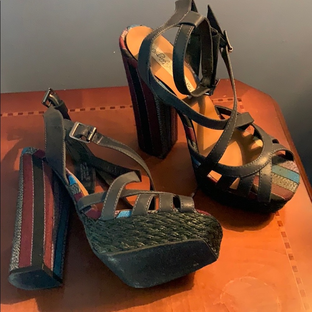 Naughty Monkey Strappy Platforms